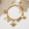 Zircon Star Moon Heart Charms Necklace Matching Bracelet in Stainless Steel Gold Plated Chain Necklaces Bracelets For Women - Image 5