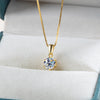 JoyceJelly Pendant Necklace For Women Royal Blue Color Silver Wedding Jewelry - Image 4
