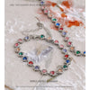 NiNice 316L Stainless Steel Necklace Colorful Cubic Zirconia Bracelet Set Shiny Stylish Design Jewelry Whole - Image 3