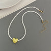Korean Ceramics Love Heart Choker Necklace for Women Girl Colorful Neck Jewelry - Image 3