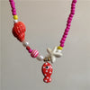 Colorful Ceramic Fish and Starfish Bead Choker Necklace - Image 7