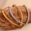 Hip Hop Punk Bamboo Necklace Gold Plated Decoration 316L Stainless Steel Jewelry - Image 1