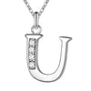 26 Letter Silver Necklace Pendant For Women Clavicle Chain Wedding Jewelry Party Gift - Image 9