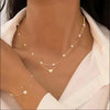 Imitation Pearl Heart Jewelry Set For Women Gold Silver Color Round Beads Necklace Bracelet Set Daily Wear Accessories - Image 1