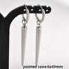 No Fade Different Length Pointed Cone Dangle Earring Stainless Steel Round Hoop Earrings For Women Men Jewelry Ear Piercing Gift - Image 12