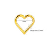 Heart Detail Clicker Hoop Piercing Earring in Gold-Tone or Silver-Tone - Image 9
