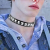Black PU Leather Square Rivets Necklace Gothic Punk Chokers Collar Choker Necklace Goth Sexy Women Girl Cosplay Party Jewelry - Image 2