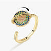 Rose Flower Rotating Ring For Women Spinner Fidgets Heart Charm Adjustable Open Rings Star Moon - Image 9