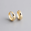 Silver Matte Minimalism Unisex Huggies Ear Hoops Earrings for Women Gothic Piercing Men's Jewelry - Image 9