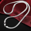 Silver 8/16/18/20/22/24 Inch 6mm Side Chain Necklaces For Woman Men Simple Punk Necklaces Charm Wedding Jewelry - Image 4