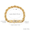 Twisted Unisex Bracelet, Minimalist Style, for Casual Outings, Gold-Plated Twisted Chain - Image 3
