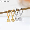 Silver Needle Gold-color Hoop Earrings for Women Shell Pendants Earrings Jewelry Gifts - Image 2