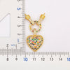 White/Colorful Color Romantic Heart Necklace for Women Sweet Zircon Pendant Female Elegant Minimalism Jewelry Gifts - Image 2