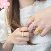 Multicolor 20 Pcs Acrylic 25x24MM Transparent Ring Geometric Ring Cute Girl Index Finger Ringn - Image 2