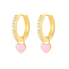 Open Heart Hoop Earrings in Gold Tone or Silver Tone - Image 12