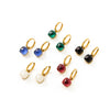 Stainless Steel Colorful Double White Black Square Stone Drop Earring Gold Plated Earrings For Women Jewelry - Image 3