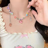 Korean Retro Flower Love Heart Beaded Necklace For Women Personality Simple Cool Clavicle Chain Y2K Jewelry - Image 4