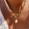 Vintage Punk Gold-plate Thick Chain Head Portrait Coin Pendant Necklace For Women Multilevel Geometric Hip Hop Jewelry - Image 12