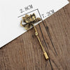 Lotus Flower and Deer Brooch in Antique Gold-Tone or Silver-Tone - Image 2
