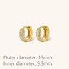 1/3Pairs Piercing Statement Triple Paved Hoop Earrings CZ Stone Gold Color Copper Huggies Cartilage Earrings For Women Jewelry - Image 13