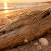 Bohemia Green Crystal Conch Tropical Fish Charms Tassel Anklet for Women Gold Plated Summer Holiday Foot Jewelry - Image 4