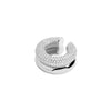 Double Layer Stainless Steel Ear Cuff with Clear Zircon Accents - Image 6