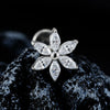 Titanium 16G Marquise Flower CZ Labret Stud Helix Conch Cartilage Tragus Flat Back Piercing Body jewelry - Image 4