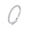 Silver Black Zirconia Stackable Rings Crystal Silver Finger Rings for Women Party Jewelry - Image 7