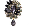 Vintage Wedding Bridal Big Blue Crystal Rhinestone Tear Drop Brooch Pin for Women Mom Grandma Girls Chrismtas Thanksgiving Gifts - Image 11
