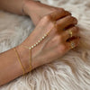 Double Layer Chain CZ Paved Star Charm Elegance Women Gold Color Hand Chain Bracelet - Image 1
