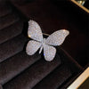Rinhoo Full Zircon Wings Silver Color Butterfly Brooch For Women Rhinestone Insect Lapel Pins Animal Badge Jewelry - Image 6