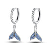 Silver Color Earrings Blue Zircon Stars Moon Irregularity Earrings For Woman Birthday Jewelry Gifts - Image 49