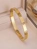 3Pcs Gold Plated Stainless Steel Clover Bracelet Set For Women, Lucky Four Leaf Charm Bangle Jewelry Gift - Image 17