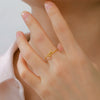 Cazador Adjustable Beads Twisted Rope Thin Rings for Women Stainless Steel Kpop Jewelry Gold Plated Open Finger Rings - Image 3