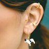 1PC Plated Gold Ear Cuff Earrings Ear Clip for Women Purple/Green/Turquoise No Pierced Earrings Jewel - Image 5
