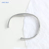 Simple Cross Stainless Steel Bangle Can Open Bracelet For Women Men Gold Color Daily Cuff Jewelry 1PC - Image 12