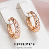 Rounded Earrings For Women Rose Gold Color Daily Wear Jewellery Holiday Gift - Image 1