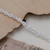 Silver Chain Twisted Bracelet Charm Chain Women Men Wedding Cute Simple Models Jewelry - Image 3