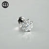 1PC Titanium Zircon Flower Rook Helix Stud Tragus Cartilage Earring Lobe Labret Piercing Jewelry 16G - Image 19