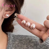 Elegant Pink Glossy Pearl Stud Earrings For Women Silver Earrings Wedding Party Geometric Jewelry Gift - Image 14