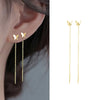Drop Ear Line Long Hanging Earrings for Women Rose Gold Color Zircon Crystal Piercing Threader Earing Ear Accessories Jewelry - Image 13