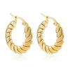 Zircon Circle Huggie Hoop Earrings for Women Geometric U Shape Hoops Ear Buckle Gold Plated Stainless Steel Jewelry Gift - Image 21