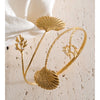Ocean Style Stainless Steel Metal Shell Adjustable Upper Arm Open Bangle Pvd Plated Summer Beach Holiday Jewelry - Image 2