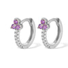 Silver Rainbow Tassel Four Petal Flower Drop Stud Earrings for Women Sweet Girl Ear Bone Jewelry Accessories - Image 8