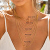 Round Snake Chain Necklace Thin 1mm Gold Plated Stainless Steel Multi Layer Summer Beach Choker 16-28 Inches - Image 1