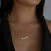 Geometric Pendant Necklace with Clear Stone Accent - Image 4
