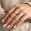 Stainless Steel Textured Rings with Starburst Heart and Three-Piece Options - Image 3