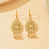 Retro Court-Style Wind-Chill Drop-Shaped Hollow-Carved Lace-Edged Round Ball Pendant Drop Earrings With A Unique Design - Image 4