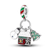 Silver Charm Pendant Christmas Stocking Cat Gingerbread Man Reindeer Bead Fit Bracelet Bangle Woman Jewelry - Image 8