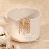 Gold Plated Drop Dangle Earrings Dainty Triple Huggie Earrings for Women CZ Drop Stud Earrings Jewelry - Image 2
